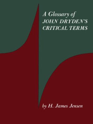 cover image of A Glossary of John Dryden's Critical Terms